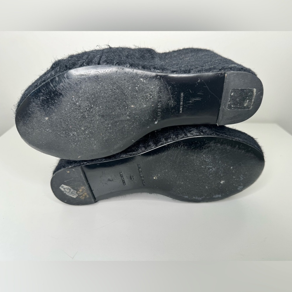 Balenciaga Black Espadrille Wedges Sz 39 - Picture 6 of 7